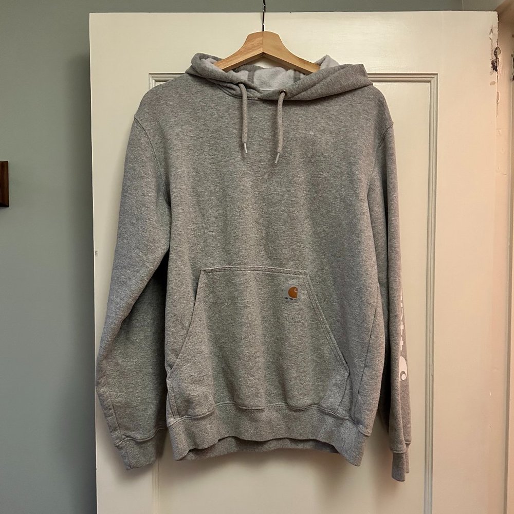 Carhartt Mens Mid-weight Hooded Sweatshirt Sweater Size Small S Grey
